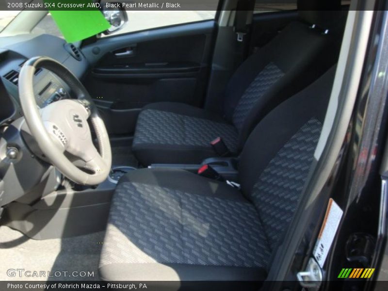 Black Pearl Metallic / Black 2008 Suzuki SX4 Crossover AWD