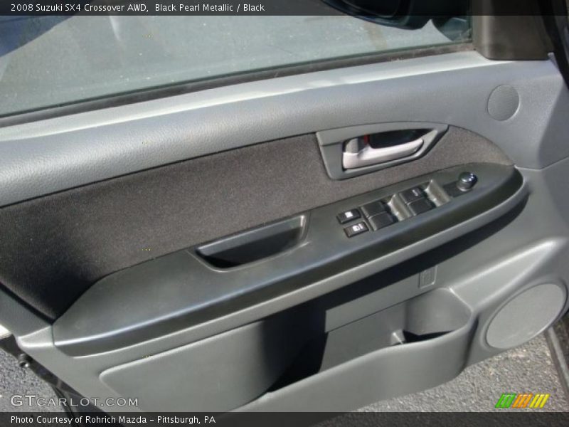 Black Pearl Metallic / Black 2008 Suzuki SX4 Crossover AWD