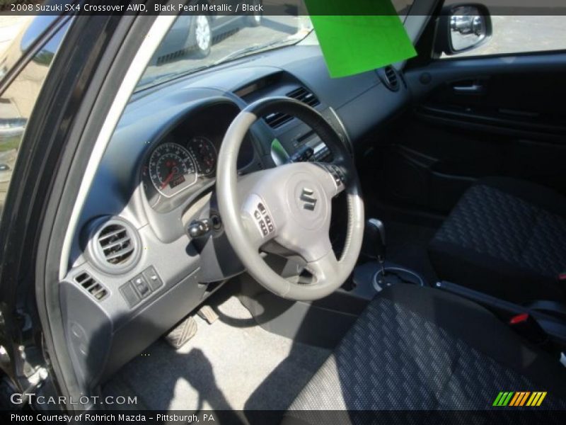 Black Pearl Metallic / Black 2008 Suzuki SX4 Crossover AWD