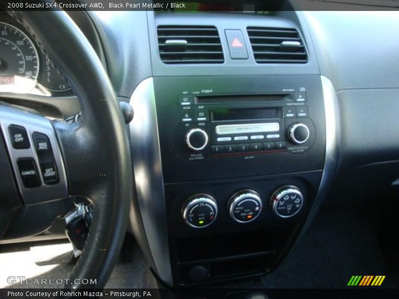 Black Pearl Metallic / Black 2008 Suzuki SX4 Crossover AWD