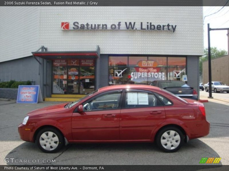 Fusion Red Metallic / Grey 2006 Suzuki Forenza Sedan