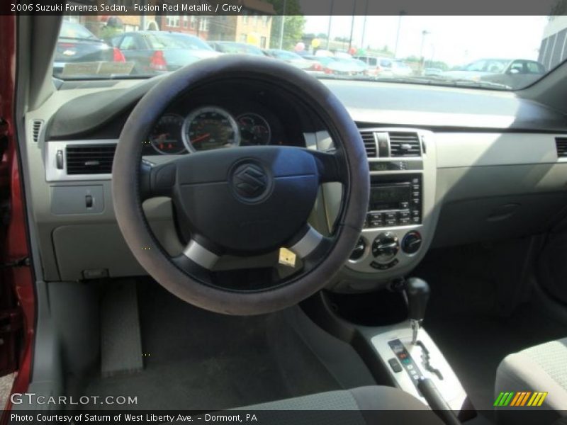 Fusion Red Metallic / Grey 2006 Suzuki Forenza Sedan