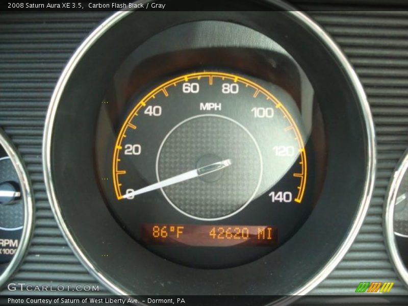 Carbon Flash Black / Gray 2008 Saturn Aura XE 3.5