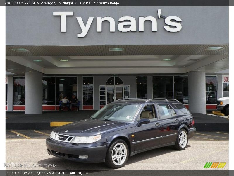 Midnight Blue Metallic / Warm Beige 2000 Saab 9-5 SE V6t Wagon