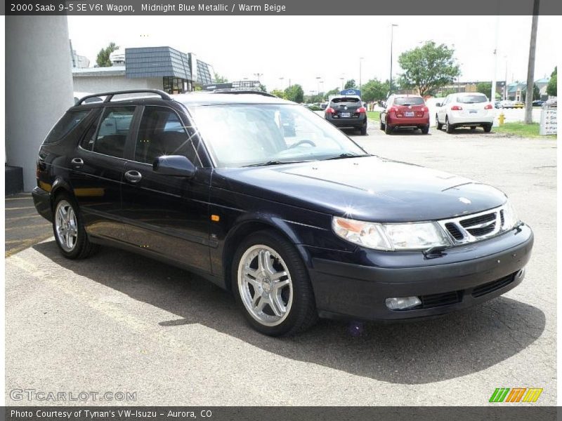 Midnight Blue Metallic / Warm Beige 2000 Saab 9-5 SE V6t Wagon