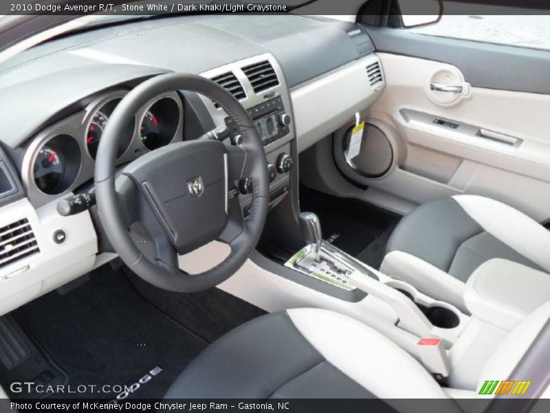 Stone White / Dark Khaki/Light Graystone 2010 Dodge Avenger R/T