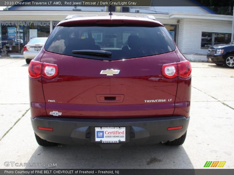 Red Jewel Tintcoat / Dark Gray/Light Gray 2010 Chevrolet Traverse LT AWD