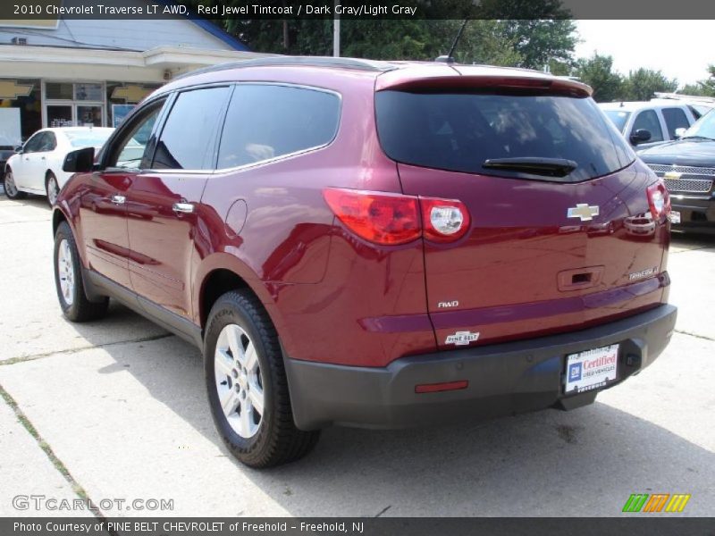 Red Jewel Tintcoat / Dark Gray/Light Gray 2010 Chevrolet Traverse LT AWD