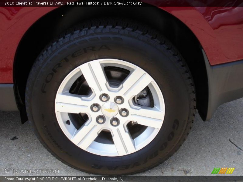 Red Jewel Tintcoat / Dark Gray/Light Gray 2010 Chevrolet Traverse LT AWD
