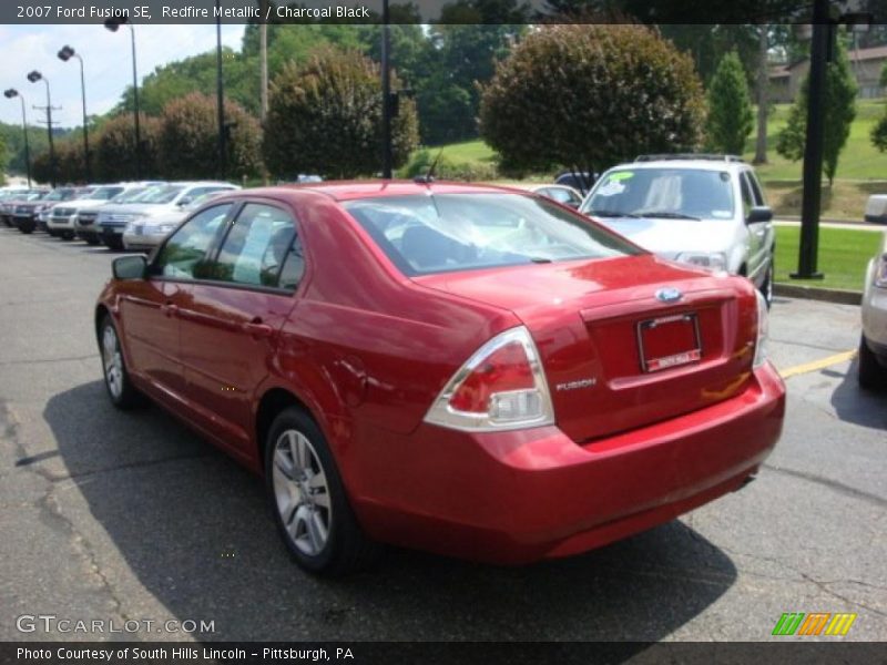 Redfire Metallic / Charcoal Black 2007 Ford Fusion SE