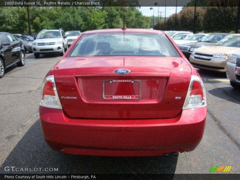 Redfire Metallic / Charcoal Black 2007 Ford Fusion SE