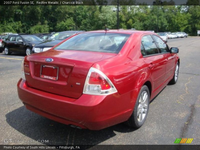 Redfire Metallic / Charcoal Black 2007 Ford Fusion SE