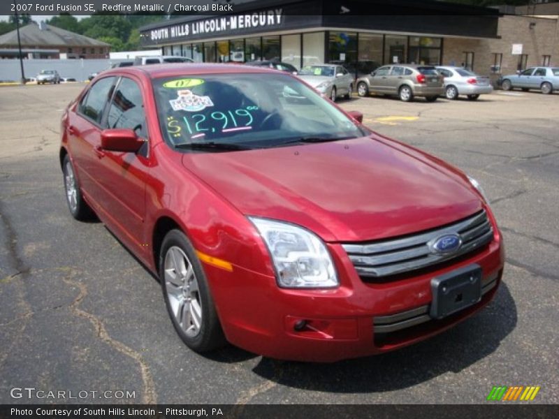 Redfire Metallic / Charcoal Black 2007 Ford Fusion SE