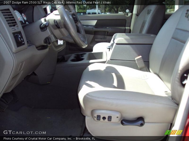 Inferno Red Crystal Pearl / Khaki 2007 Dodge Ram 2500 SLT Mega Cab 4x4