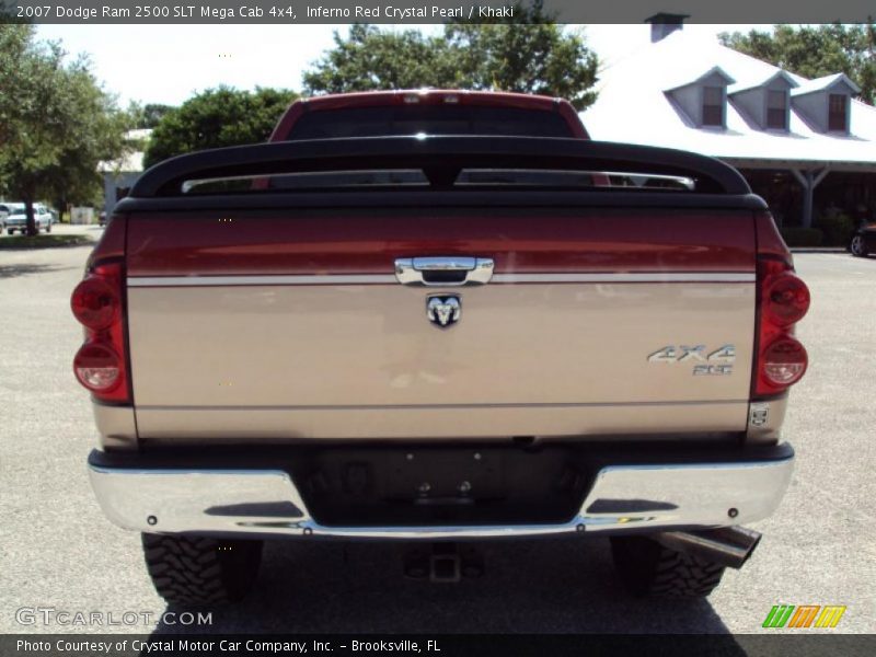 Inferno Red Crystal Pearl / Khaki 2007 Dodge Ram 2500 SLT Mega Cab 4x4