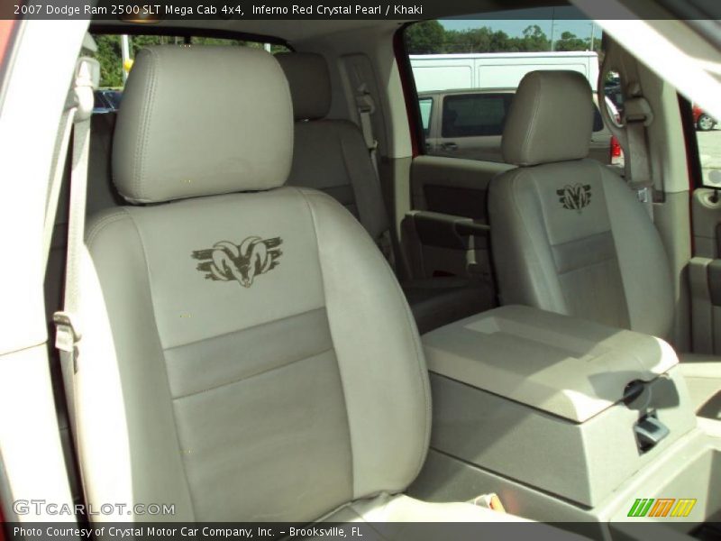 Inferno Red Crystal Pearl / Khaki 2007 Dodge Ram 2500 SLT Mega Cab 4x4