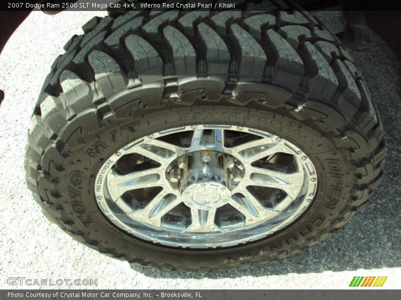 Inferno Red Crystal Pearl / Khaki 2007 Dodge Ram 2500 SLT Mega Cab 4x4