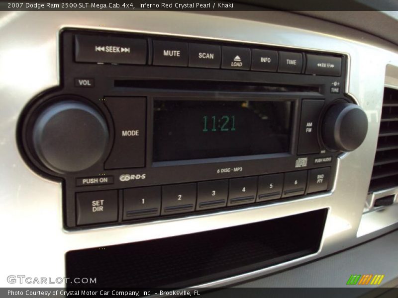 Inferno Red Crystal Pearl / Khaki 2007 Dodge Ram 2500 SLT Mega Cab 4x4