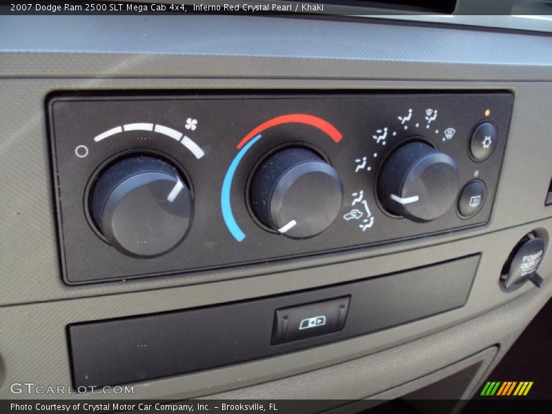 Inferno Red Crystal Pearl / Khaki 2007 Dodge Ram 2500 SLT Mega Cab 4x4