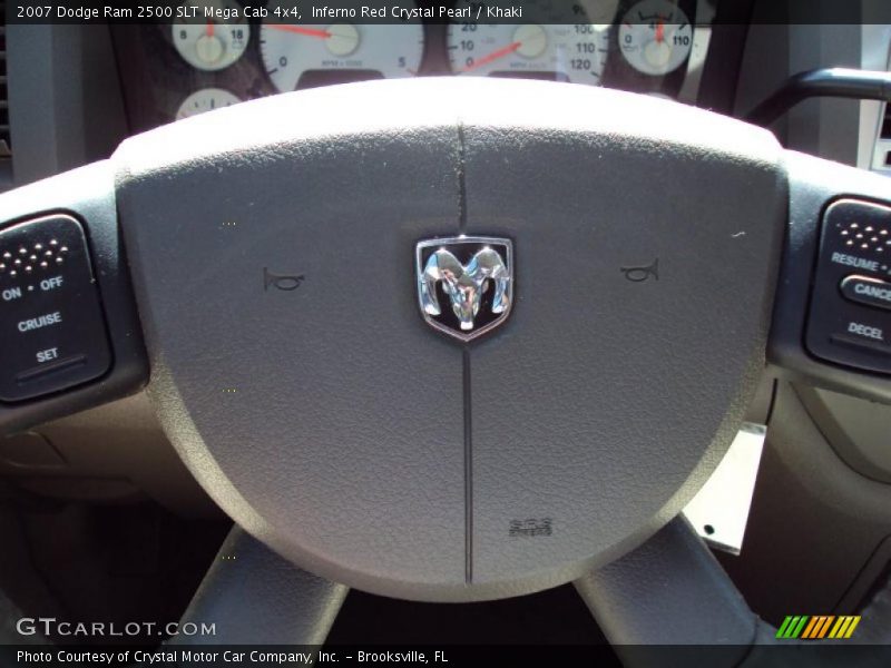Inferno Red Crystal Pearl / Khaki 2007 Dodge Ram 2500 SLT Mega Cab 4x4