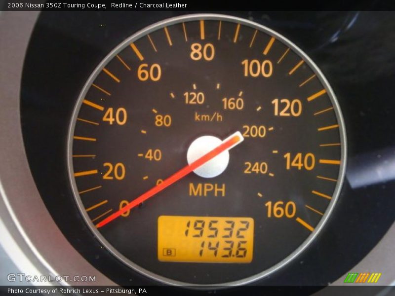 Redline / Charcoal Leather 2006 Nissan 350Z Touring Coupe