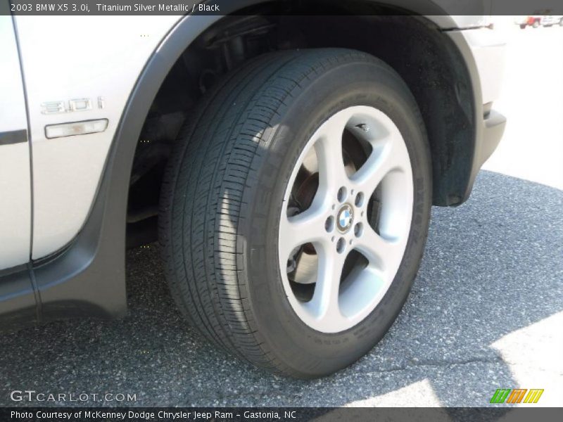 Titanium Silver Metallic / Black 2003 BMW X5 3.0i