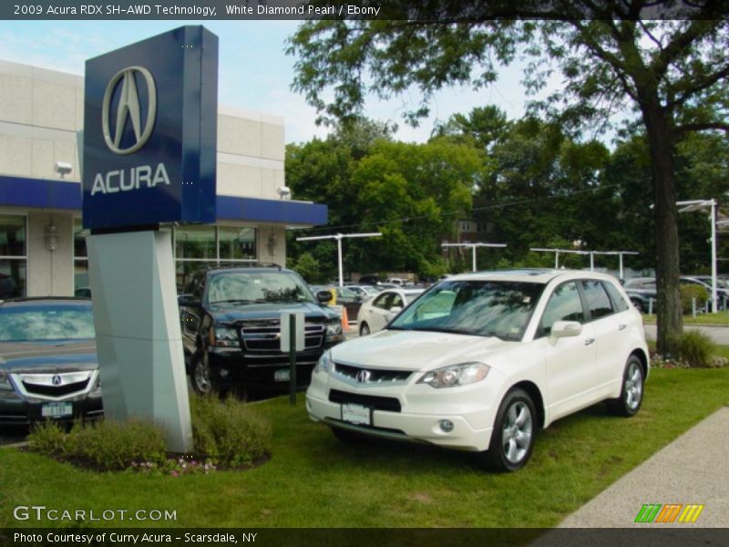 White Diamond Pearl / Ebony 2009 Acura RDX SH-AWD Technology