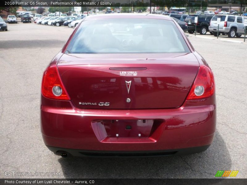 Performance Red Metallic / Ebony 2010 Pontiac G6 Sedan