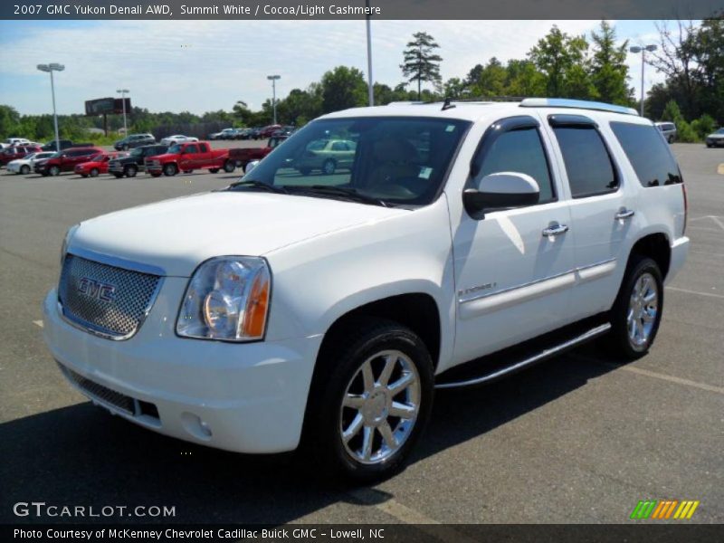 Summit White / Cocoa/Light Cashmere 2007 GMC Yukon Denali AWD