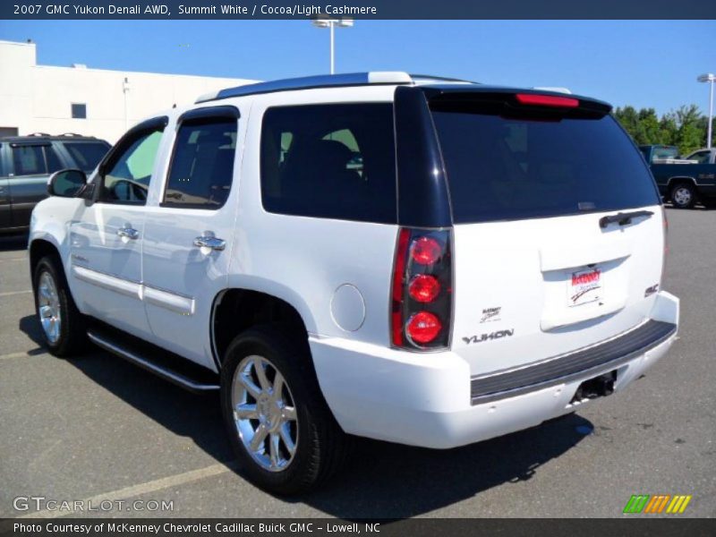 Summit White / Cocoa/Light Cashmere 2007 GMC Yukon Denali AWD
