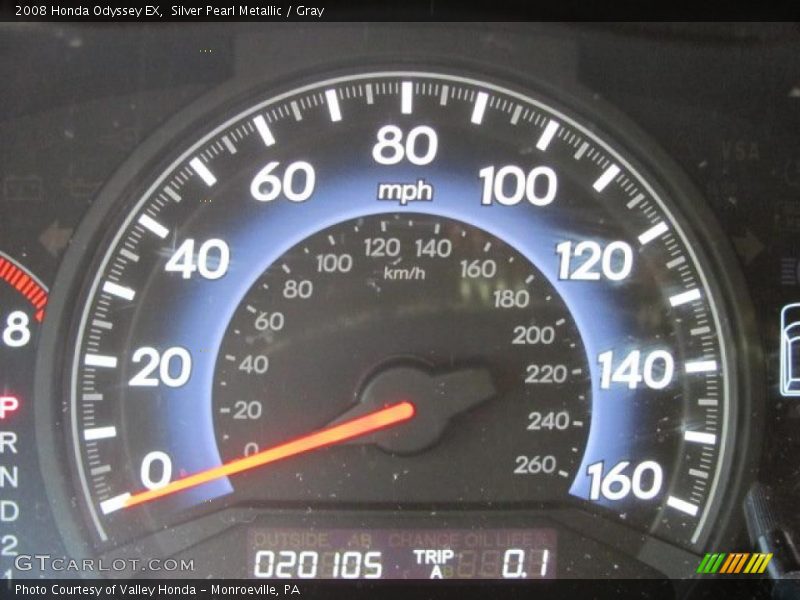 Silver Pearl Metallic / Gray 2008 Honda Odyssey EX