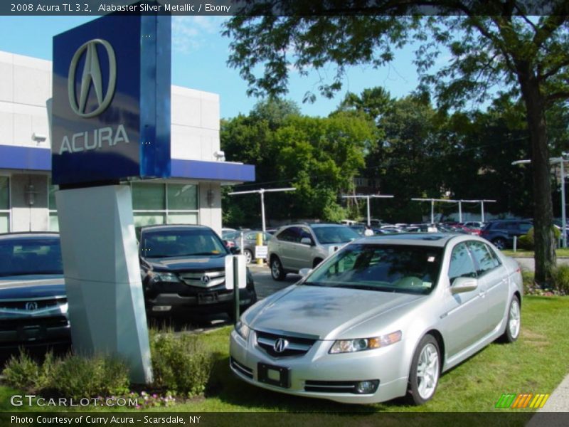 Alabaster Silver Metallic / Ebony 2008 Acura TL 3.2
