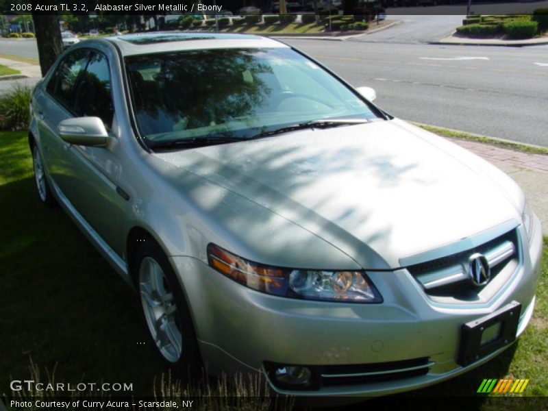 Alabaster Silver Metallic / Ebony 2008 Acura TL 3.2