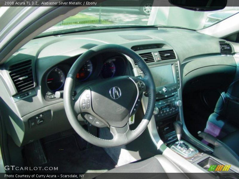 Alabaster Silver Metallic / Ebony 2008 Acura TL 3.2