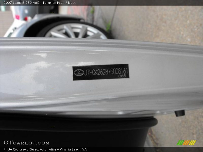 Tungsten Pearl / Black 2007 Lexus IS 250 AWD