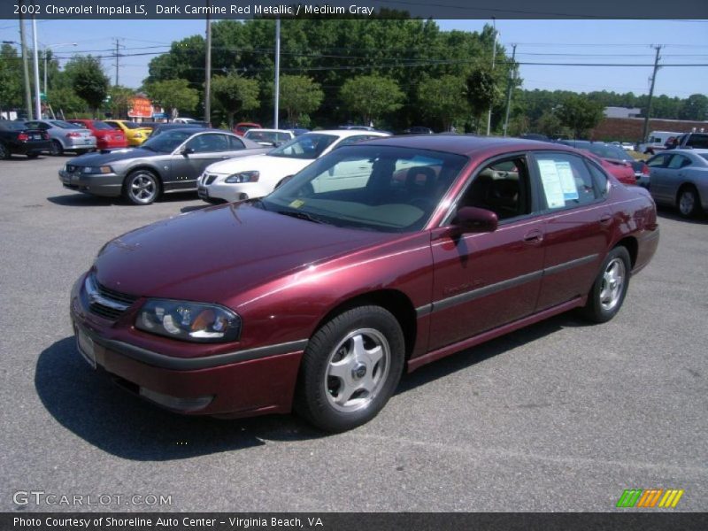 Dark Carmine Red Metallic / Medium Gray 2002 Chevrolet Impala LS