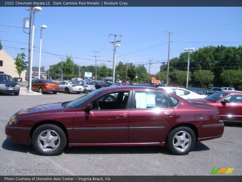 Dark Carmine Red Metallic / Medium Gray 2002 Chevrolet Impala LS