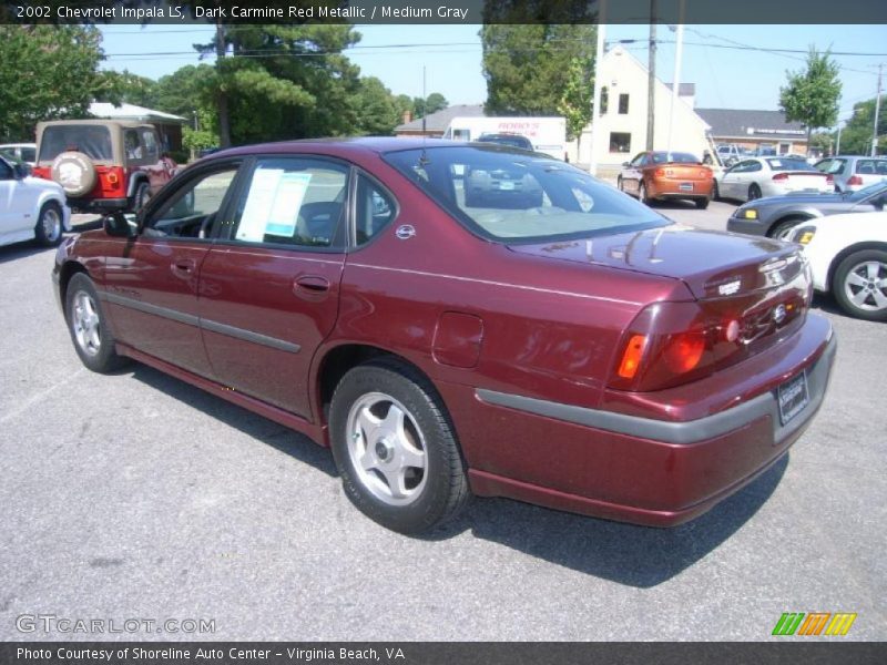 Dark Carmine Red Metallic / Medium Gray 2002 Chevrolet Impala LS