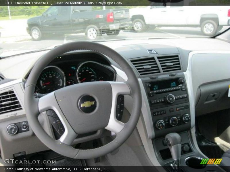 Silver Ice Metallic / Dark Gray/Light Gray 2010 Chevrolet Traverse LT