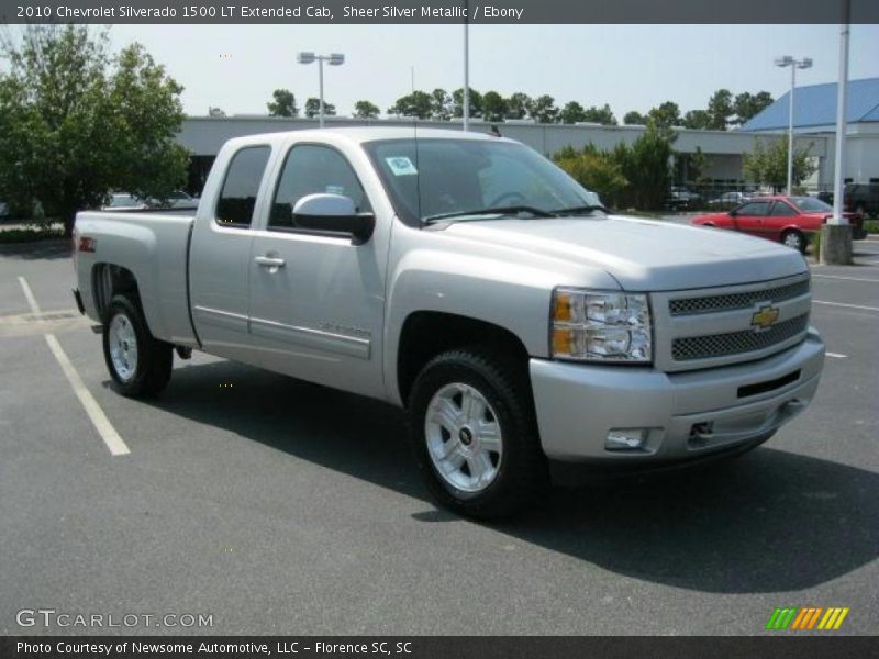 Sheer Silver Metallic / Ebony 2010 Chevrolet Silverado 1500 LT Extended Cab