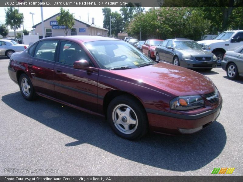 Dark Carmine Red Metallic / Medium Gray 2002 Chevrolet Impala LS