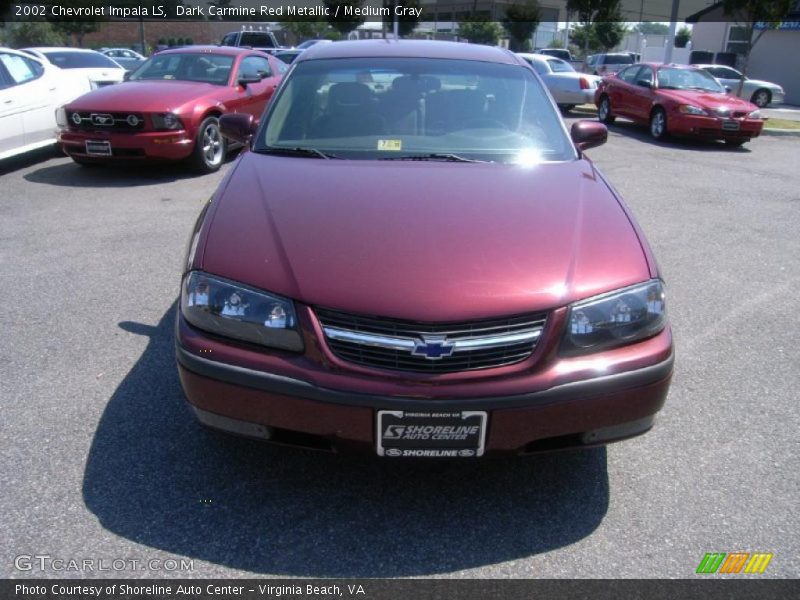 Dark Carmine Red Metallic / Medium Gray 2002 Chevrolet Impala LS
