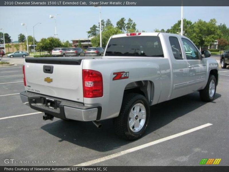 Sheer Silver Metallic / Ebony 2010 Chevrolet Silverado 1500 LT Extended Cab