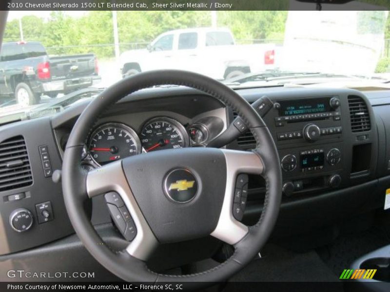 Sheer Silver Metallic / Ebony 2010 Chevrolet Silverado 1500 LT Extended Cab