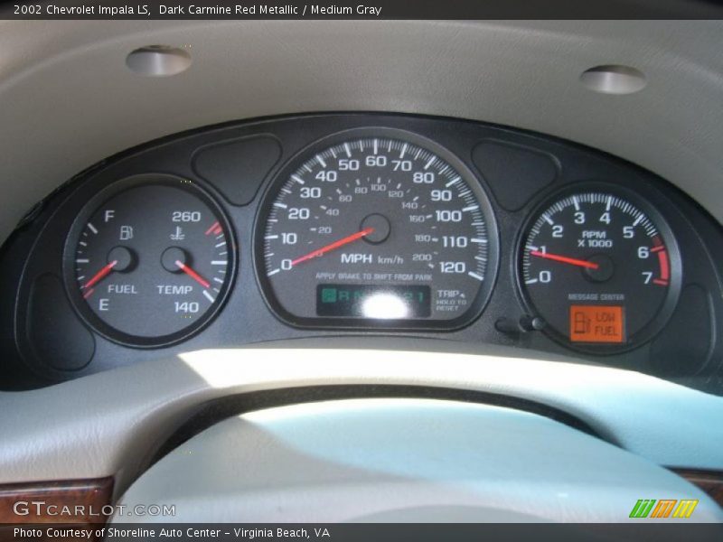 Dark Carmine Red Metallic / Medium Gray 2002 Chevrolet Impala LS