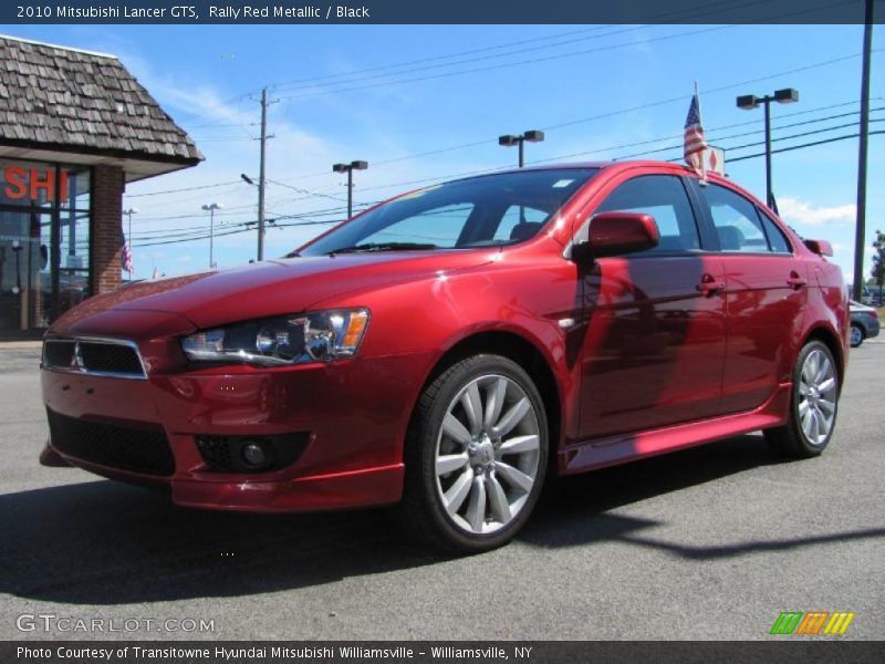 Rally Red Metallic / Black 2010 Mitsubishi Lancer GTS