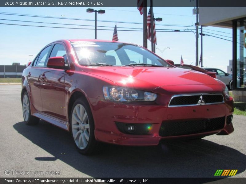 Rally Red Metallic / Black 2010 Mitsubishi Lancer GTS