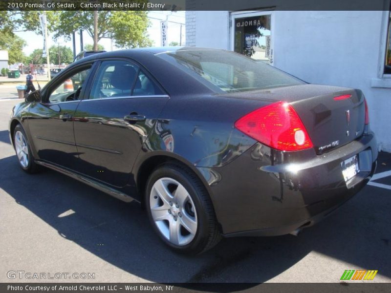 Carbon Black Metallic / Ebony 2010 Pontiac G6 Sedan