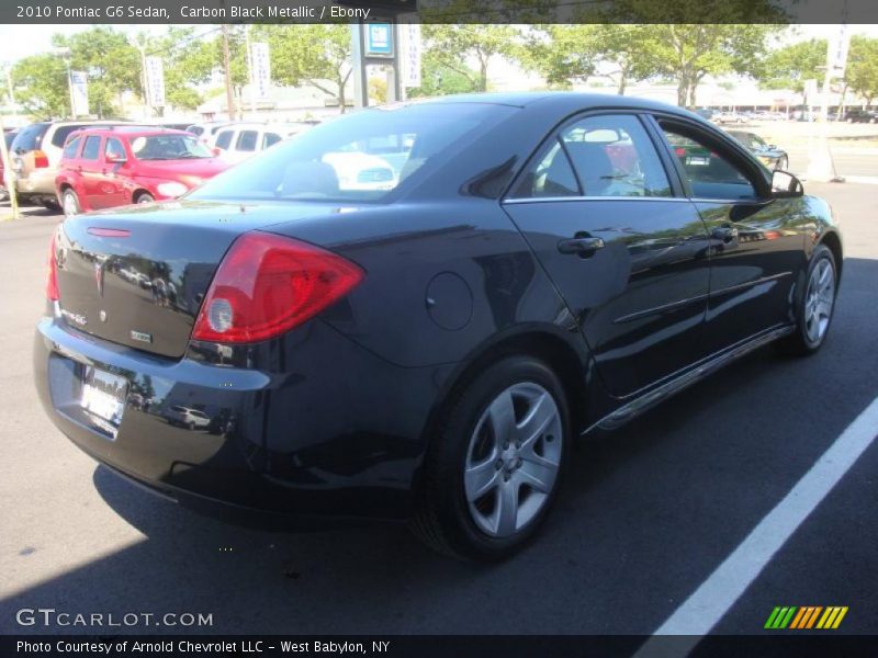 Carbon Black Metallic / Ebony 2010 Pontiac G6 Sedan