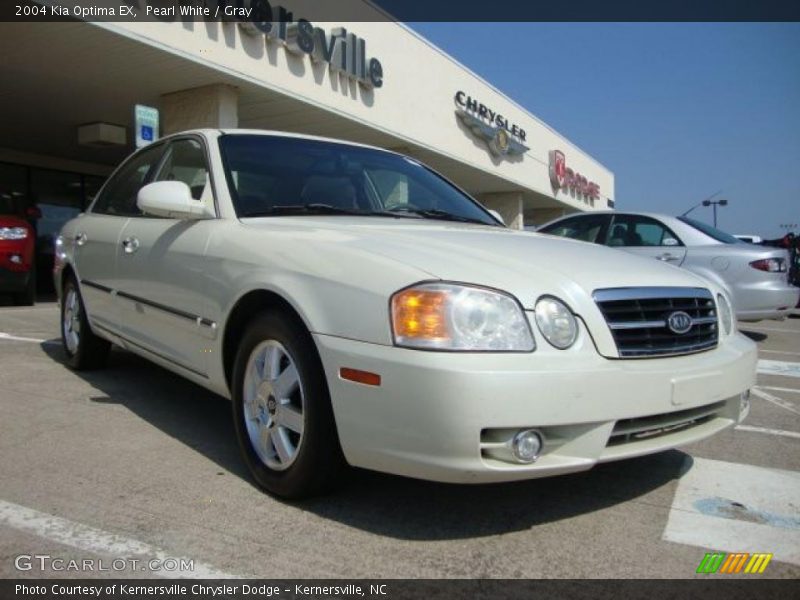 Pearl White / Gray 2004 Kia Optima EX